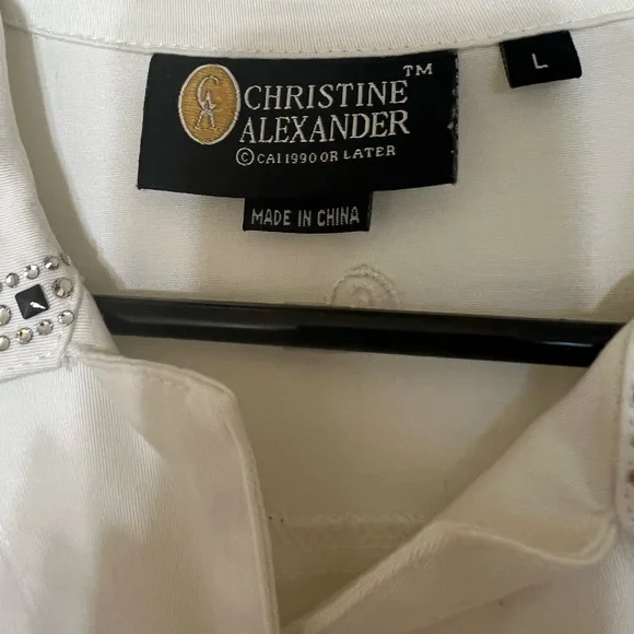 Christine Alexander White Studded Jean Jacket - Picture 4 of 4